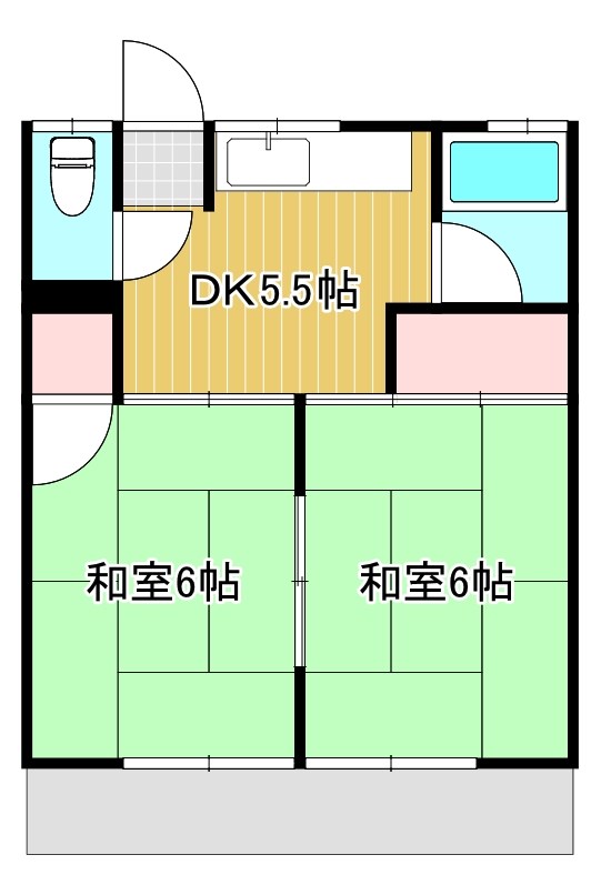 コーポ米津 102号室 間取り