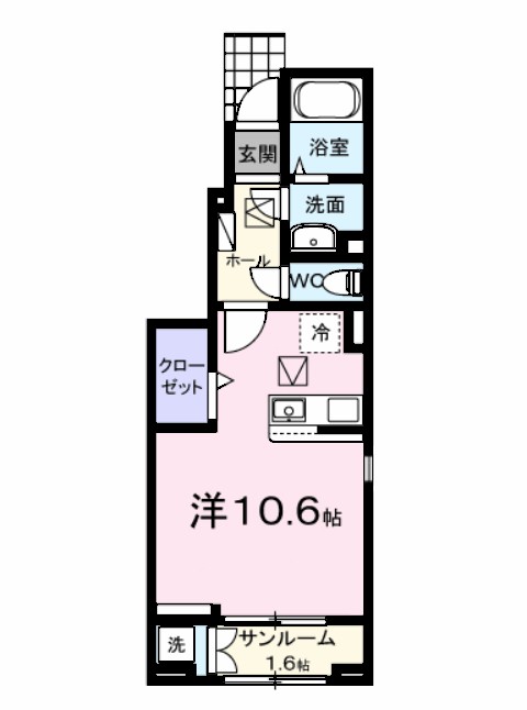 ティーズ　センティア 101号室 間取り