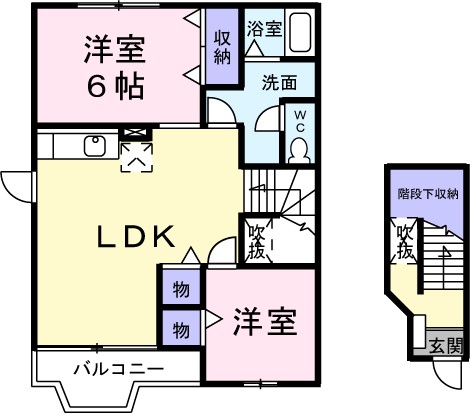 プリーマ 201号室 間取り