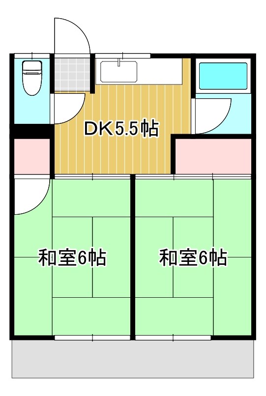 コーポ米津 101号室 間取り