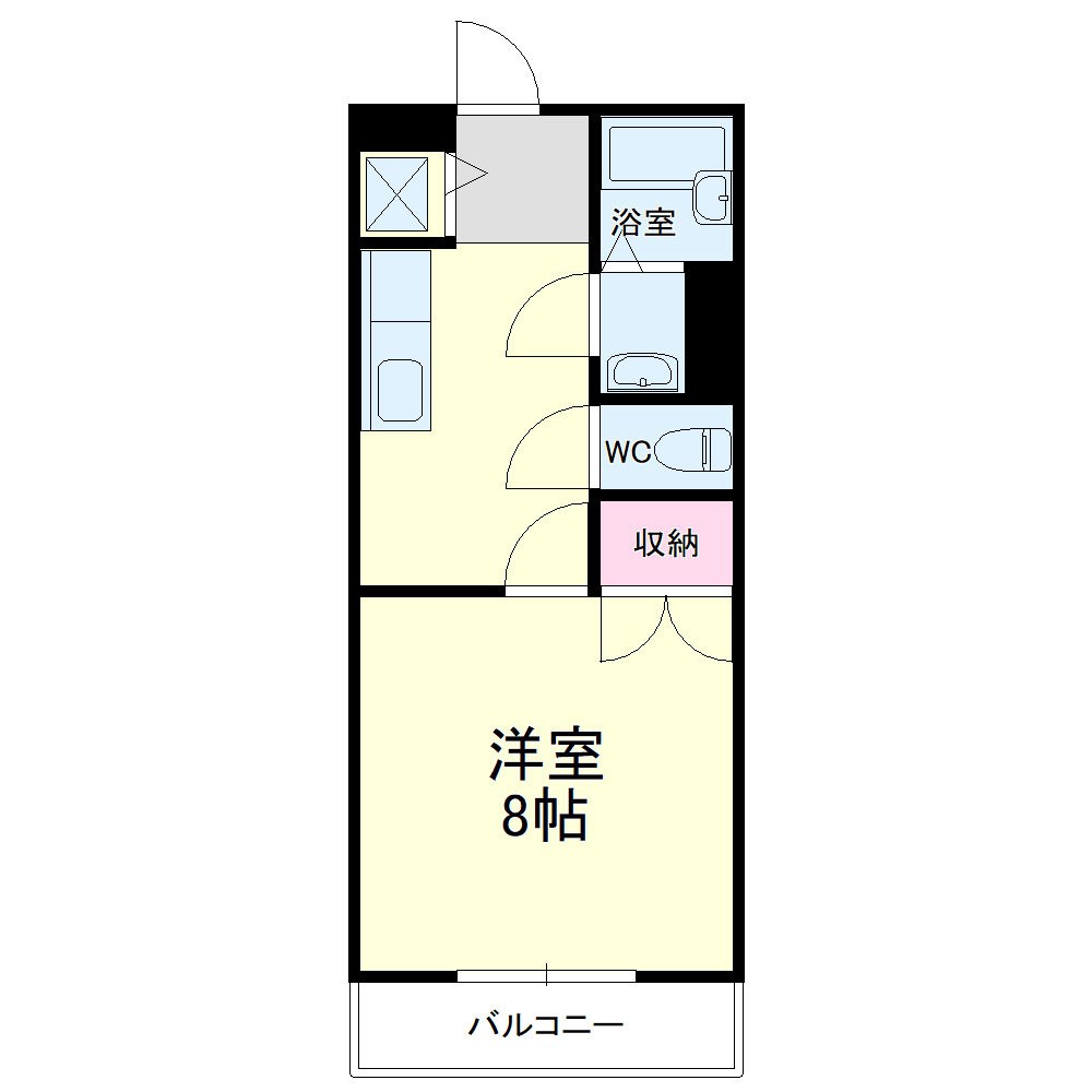 東海ホーム鴨江 404号室 間取り
