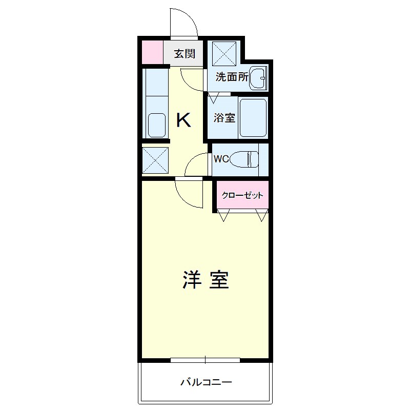ヴィヴァーチェ若林 302号室 間取り