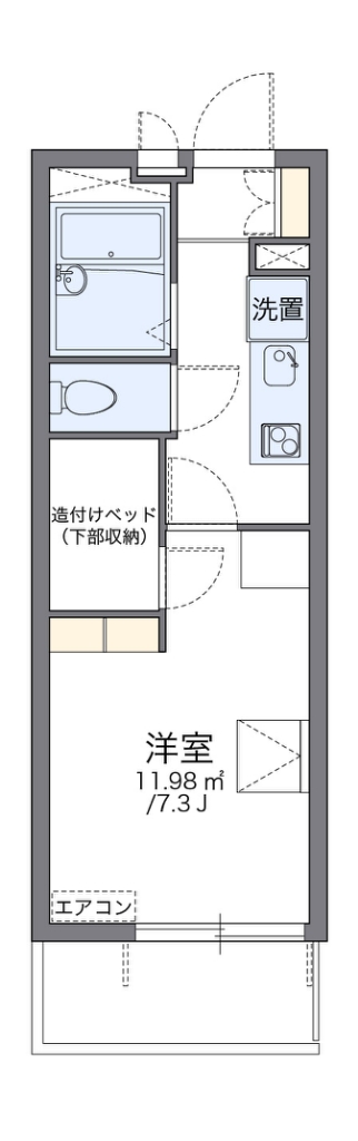 レオパレスエルドラド　新居 201号室 間取り