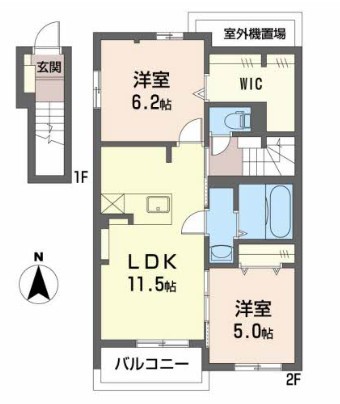 リテイナ 202号室 間取り