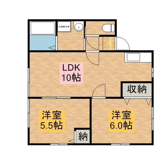 スカイハイム 102号室 間取り