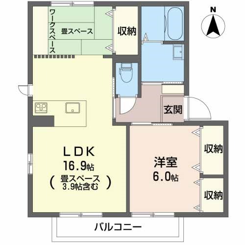 コンフォールＫ 202号室 間取り