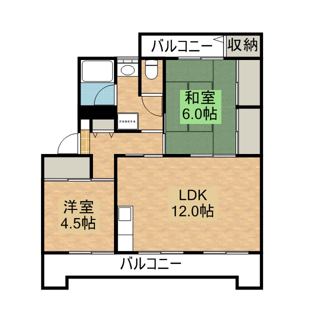 コーポポエム 201号室 間取り