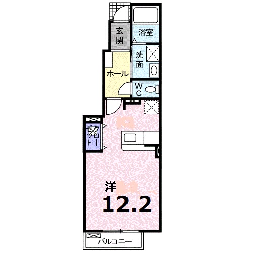 デフィ　メイ 102号室 間取り