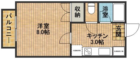 パークウッドＫⅡ 2B号室 間取り