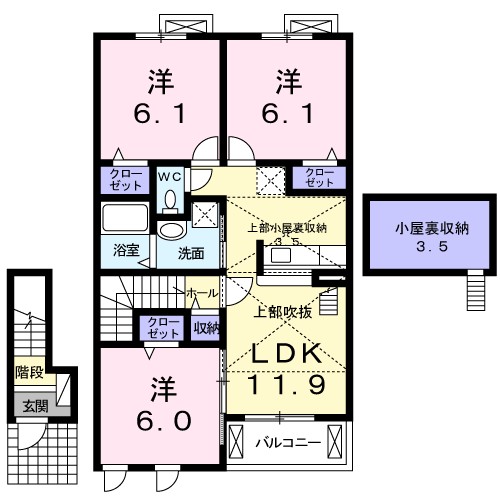 コワンシックⅢ 202号室 間取り
