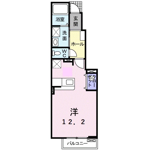 スマイリー 103号室 間取り