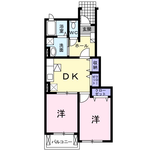 シーフロント 102号室 間取り