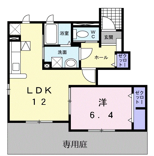 Ｌｏｒｄ　Ｖａｌｌｅｙ　Ⅱ 102号室 間取り
