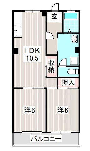 セブンヒルズ 302号室 間取り