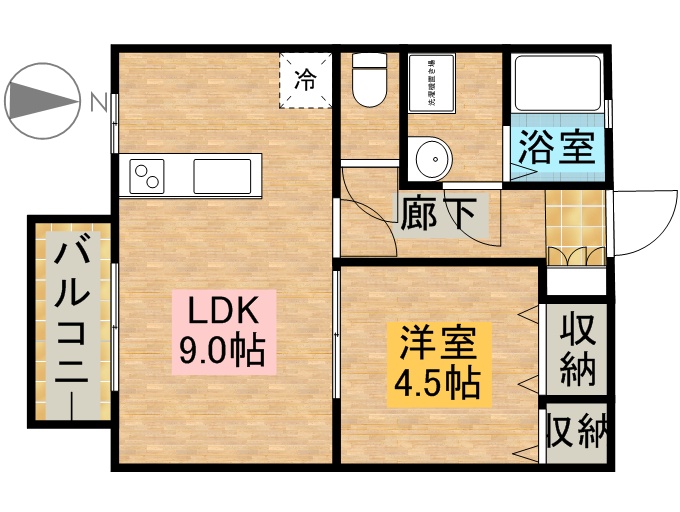 アービル篠原 B103号室 間取り