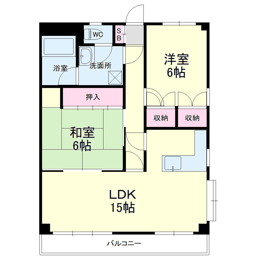 グレース蜆塚 201号室 間取り