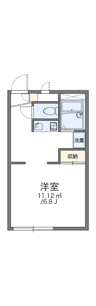 レオパレスオオサワ 206号室 間取り