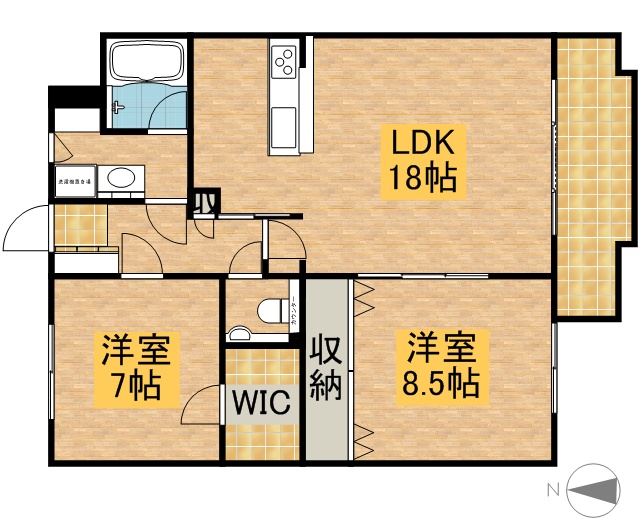 コンフォート志都呂 302号室 間取り
