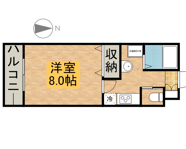 ハース若林 202号室 間取り