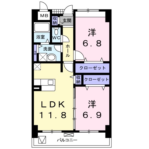 エアリス 502号室 間取り