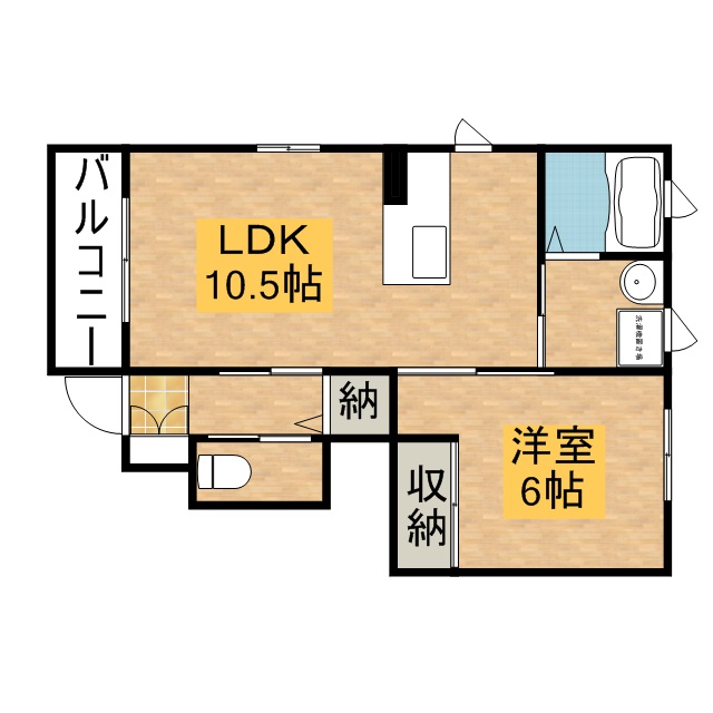 ベルフルール 101号室 間取り