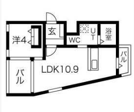 ＶＩＬＬＡ　ＣＯＺＹ 5A号室 間取り