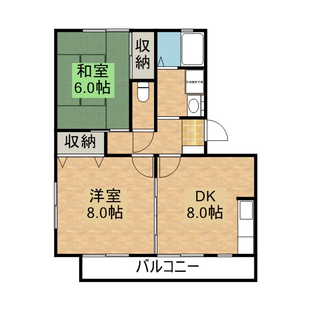 ラベンダー 102号室 間取り