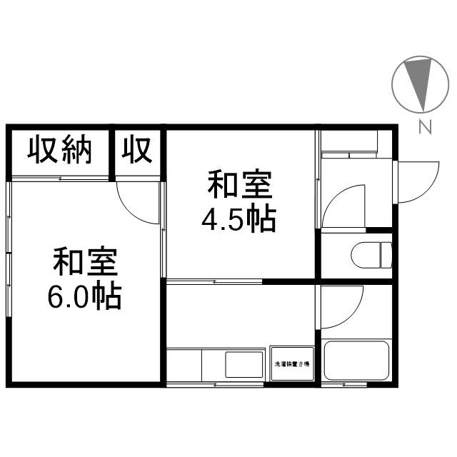 スカイハイツ 201号室 間取り