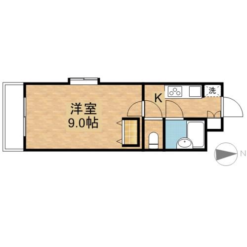 クロシェットⅠ 407号室 間取り