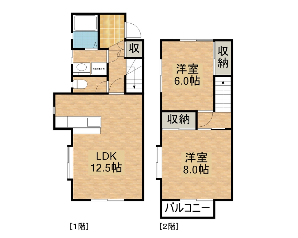 ボナール B号室 間取り