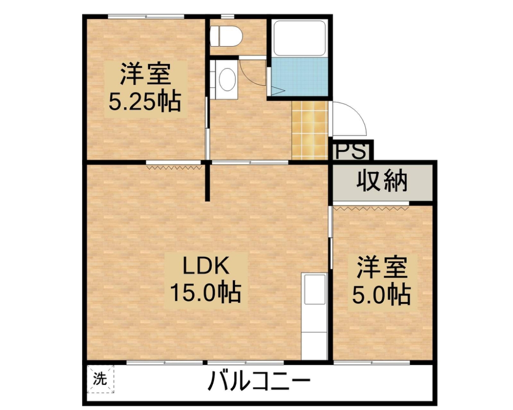 サンシャイン丸松 102号室 間取り