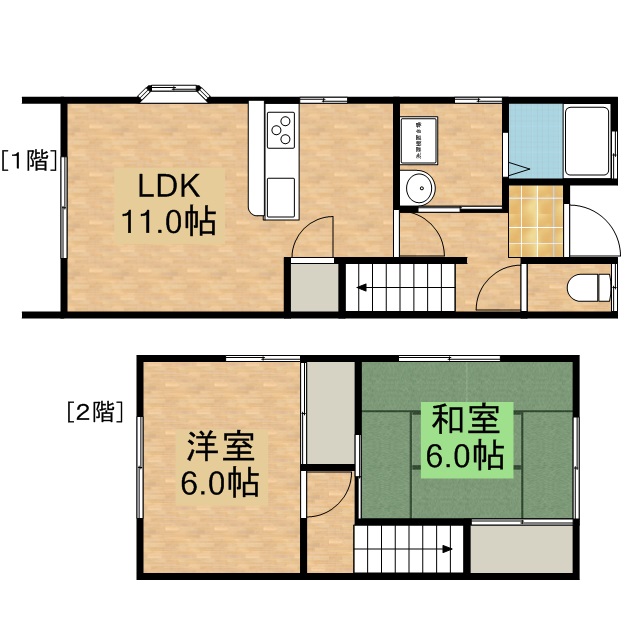 ハーベストⅢ E号室 間取り