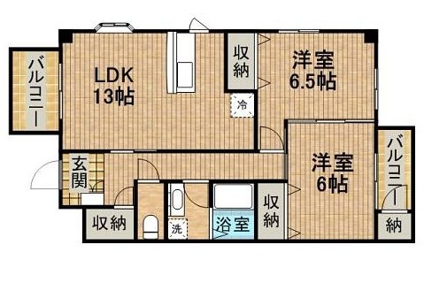 シュプールしのはらⅩⅡⅩⅢ 105号室 間取り