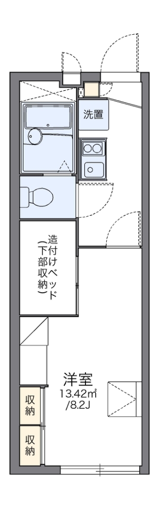 レオパレス蘭 101号室 間取り