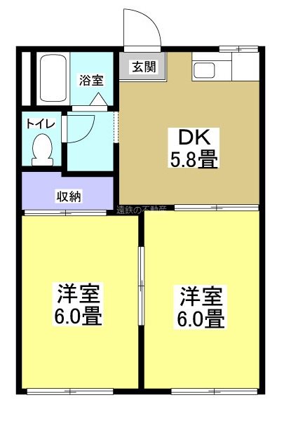 メゾン谷上Ａ 202号室 間取り