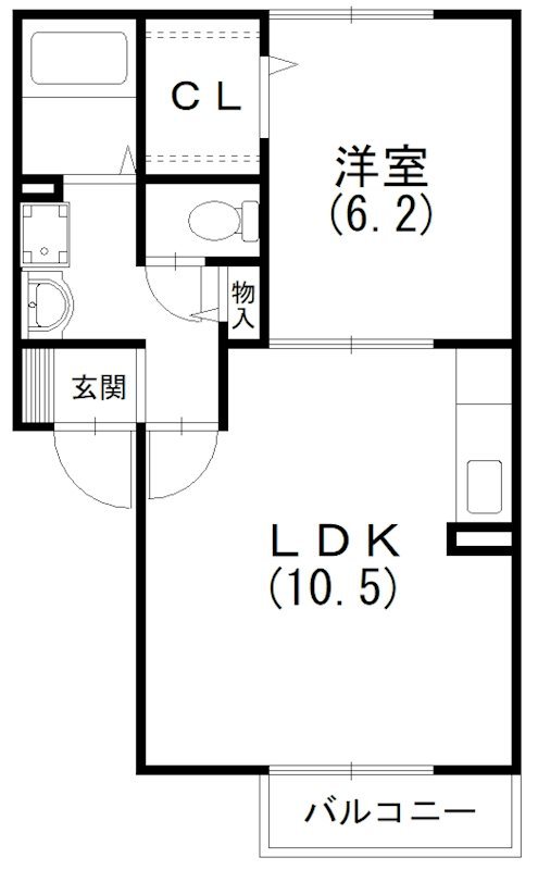 デパール城北Ｂ 101号室 間取り