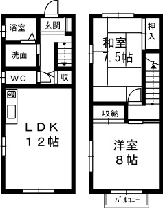 ハウスゾウラ 西号室 間取り