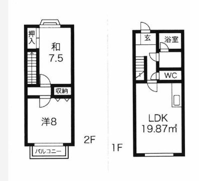 ハウスゾウラ 東号室 間取り