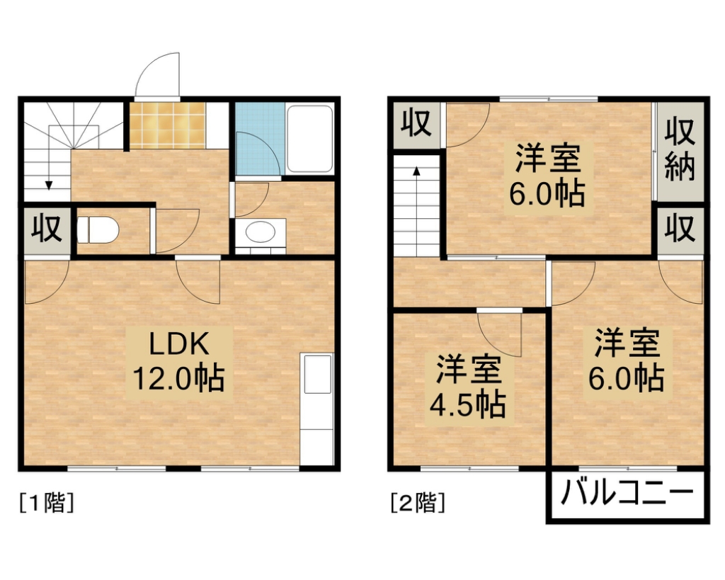 アムゼ楊子Ⅲ 1号室 間取り