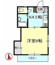 エクセレント広沢 2-A号室 間取り