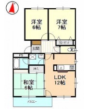 Ｍ彦尾平 4-C号室 間取り