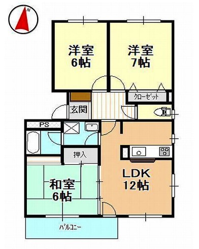Ｍ彦尾平 4-C号室 間取り