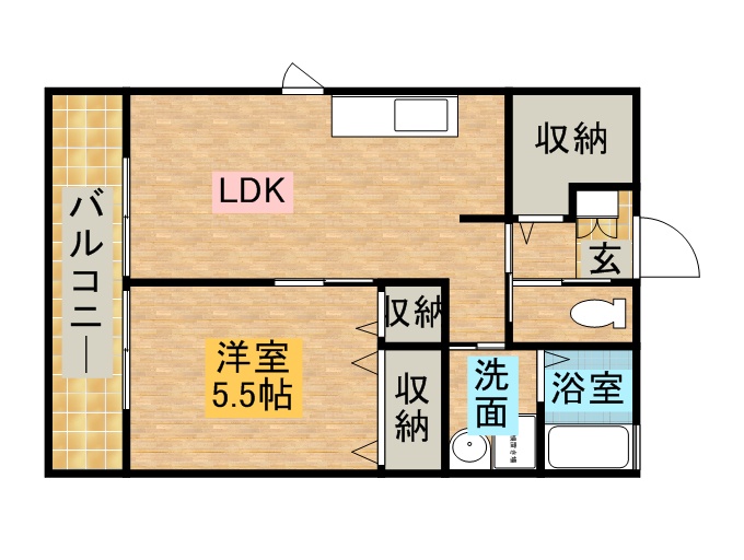 ＥｓｐｅｒａｎｃｅⅡ 101号室 間取り
