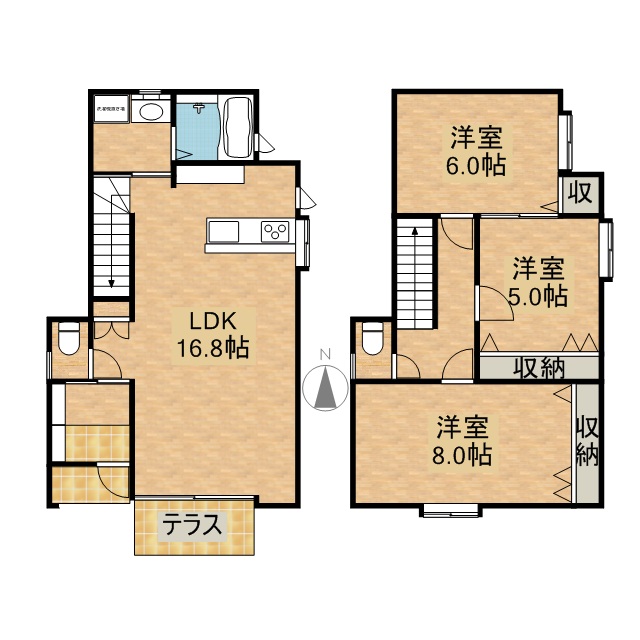 クルロス　Ｅ棟 2号室 間取り