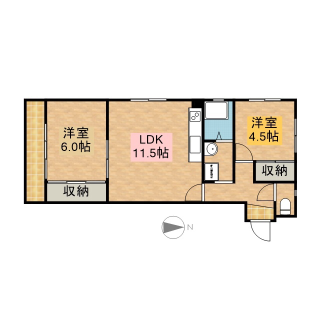 セブンヒルズ 305号室 間取り