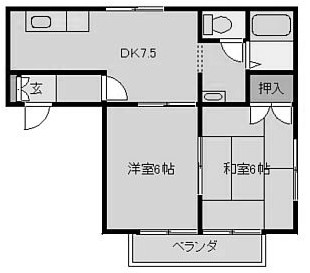 セル・ラヴィーヌ 101号室 間取り