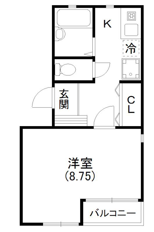 ユーフォルム 102号室 間取り