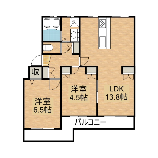 佐鳴台ハイツ 201号室 間取り