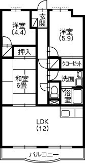 メゾンマロニエ 302号室 間取り