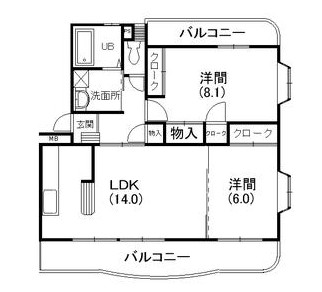 サンモール 201号室 間取り